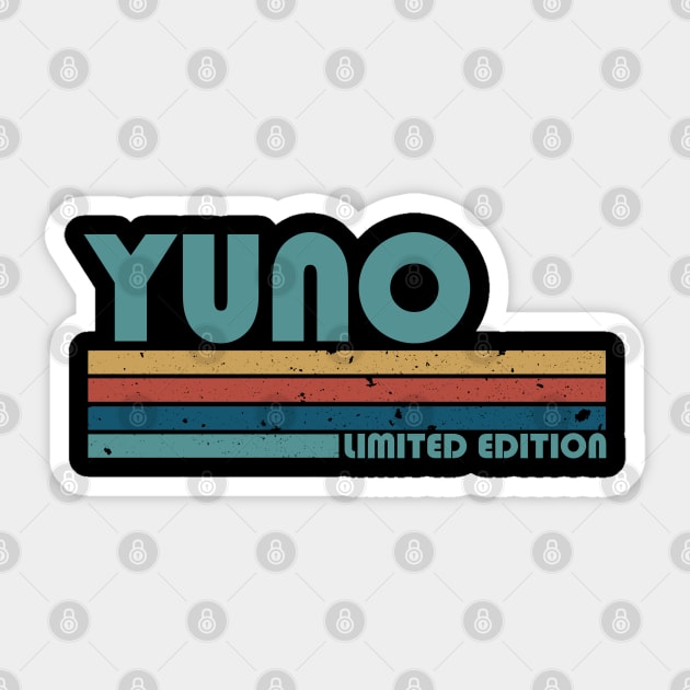 Proud Limited Edition Yuno Name Personalized Retro Styles Sticker by Kisos Thass